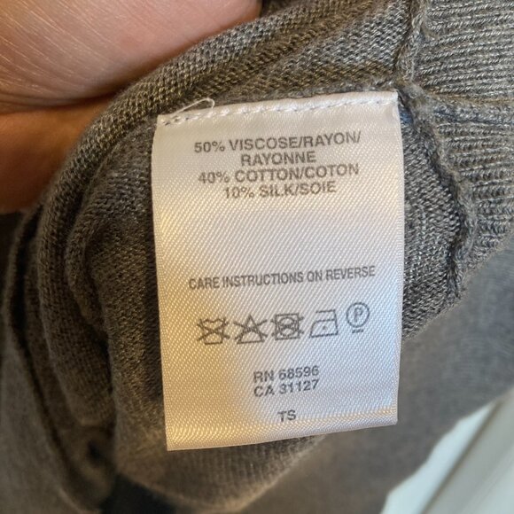 #75 DKNY Grey Sweater Dress with Silver Sequins, Size Small - Picture 7 of 7